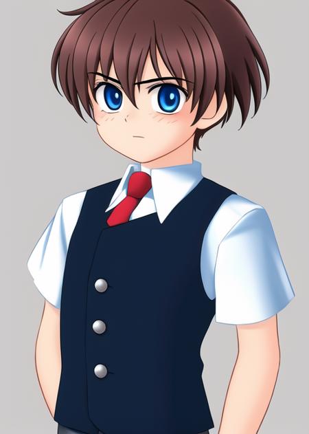 03165-4220122215-1boy, necktie, blue eyes, vest, collared shirt, brown hair,_, simple background,.png